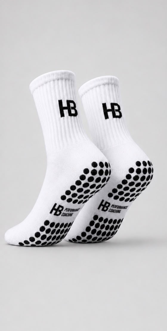 HB GRIP SOCK - WHITE